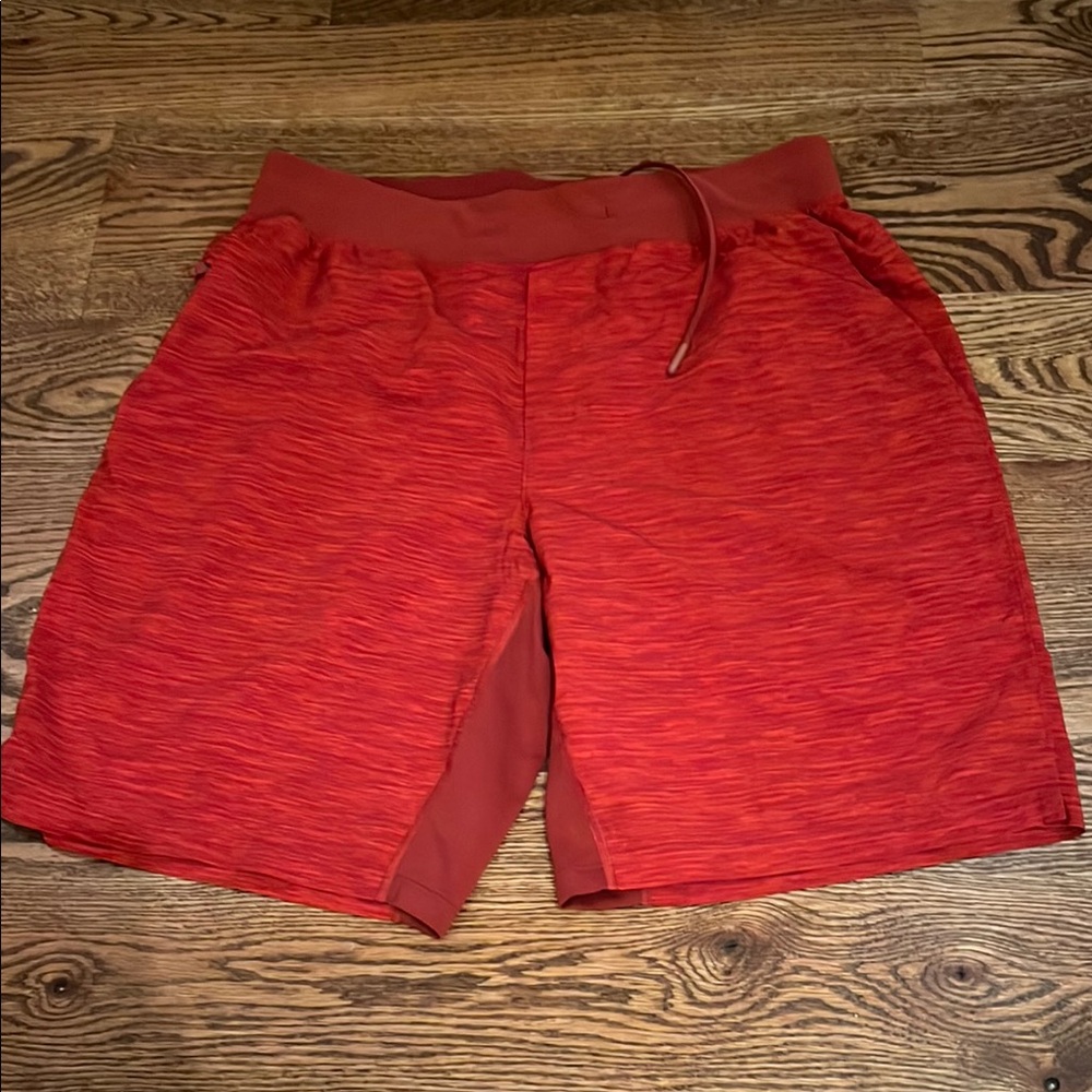 Men’s lululemon Zeroed In Linerless 7” Heathered Red Athletic Shorts. Size L